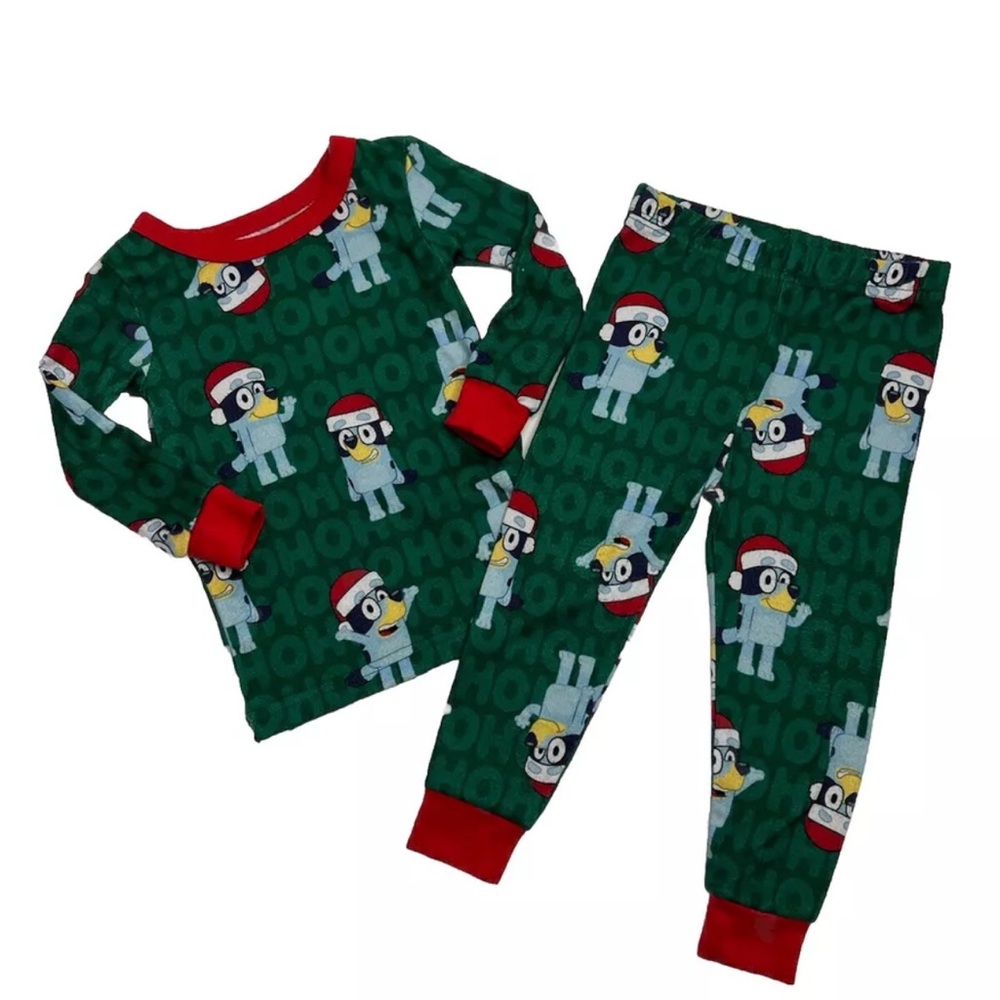 Bluey Christmas 2 Piece Pajama Set Size 2T Long Sleeve Pants PJs Unisex